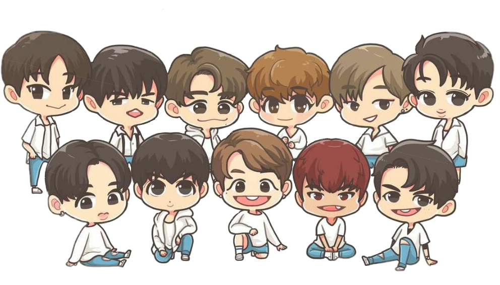 wannaone 워너원 chibi freetoedit sticker by @aisyayahya