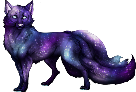 galaxy animal animals fox wolf sticker by @dragaypult