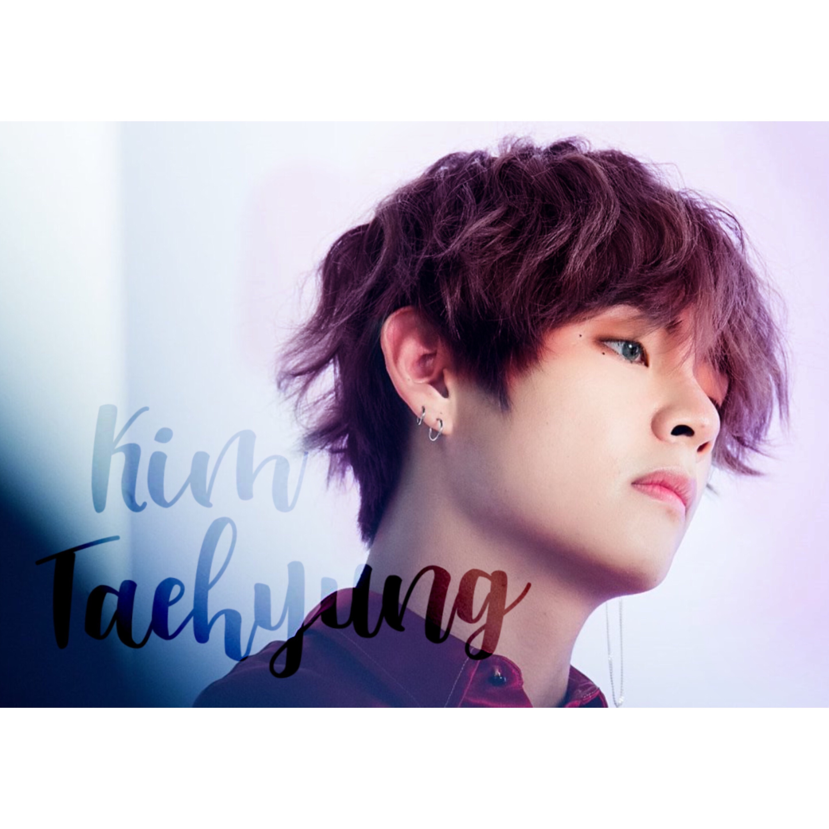 TAEHYUNG purple hair edit v bts taetae taehyung kimtaeh...