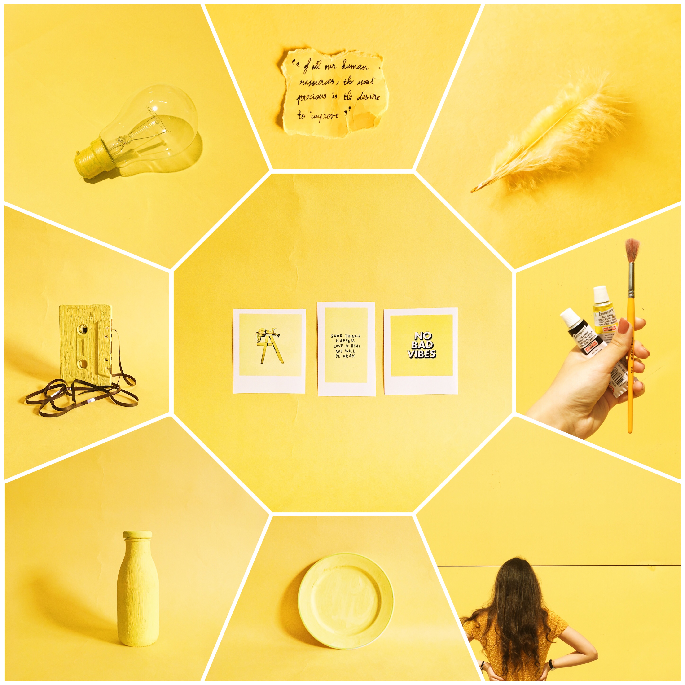 gambar stiker aesthetic kuning 