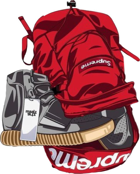 supreme shoe sticker