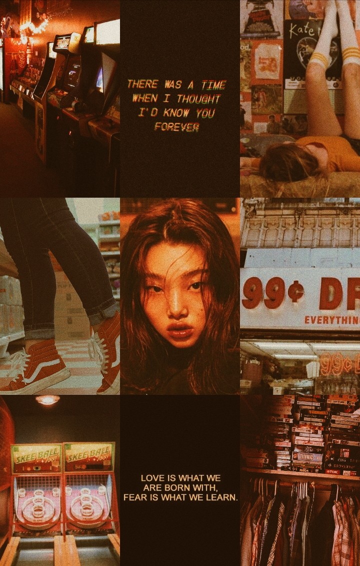 Orange Aesthetic Grunge Tumblr Moodboard