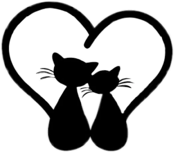 Love Cats Chat Coeur Sticker By Love Cats Chat Coeur Sticker By