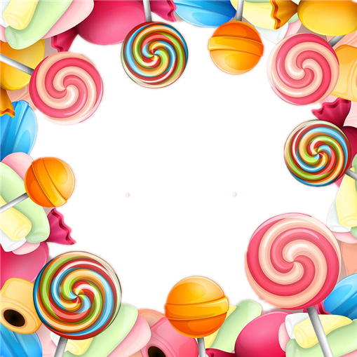 lollipop candy border frame