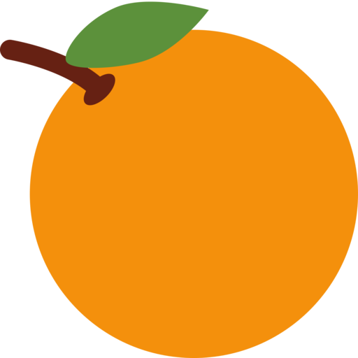 Food Tangerine Orange Emoji Twitter Sticker By Cherubic