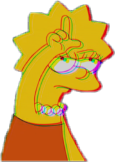 Glitch Lisa Simpsons Lisasimpson Sticker By Kathaarsis 