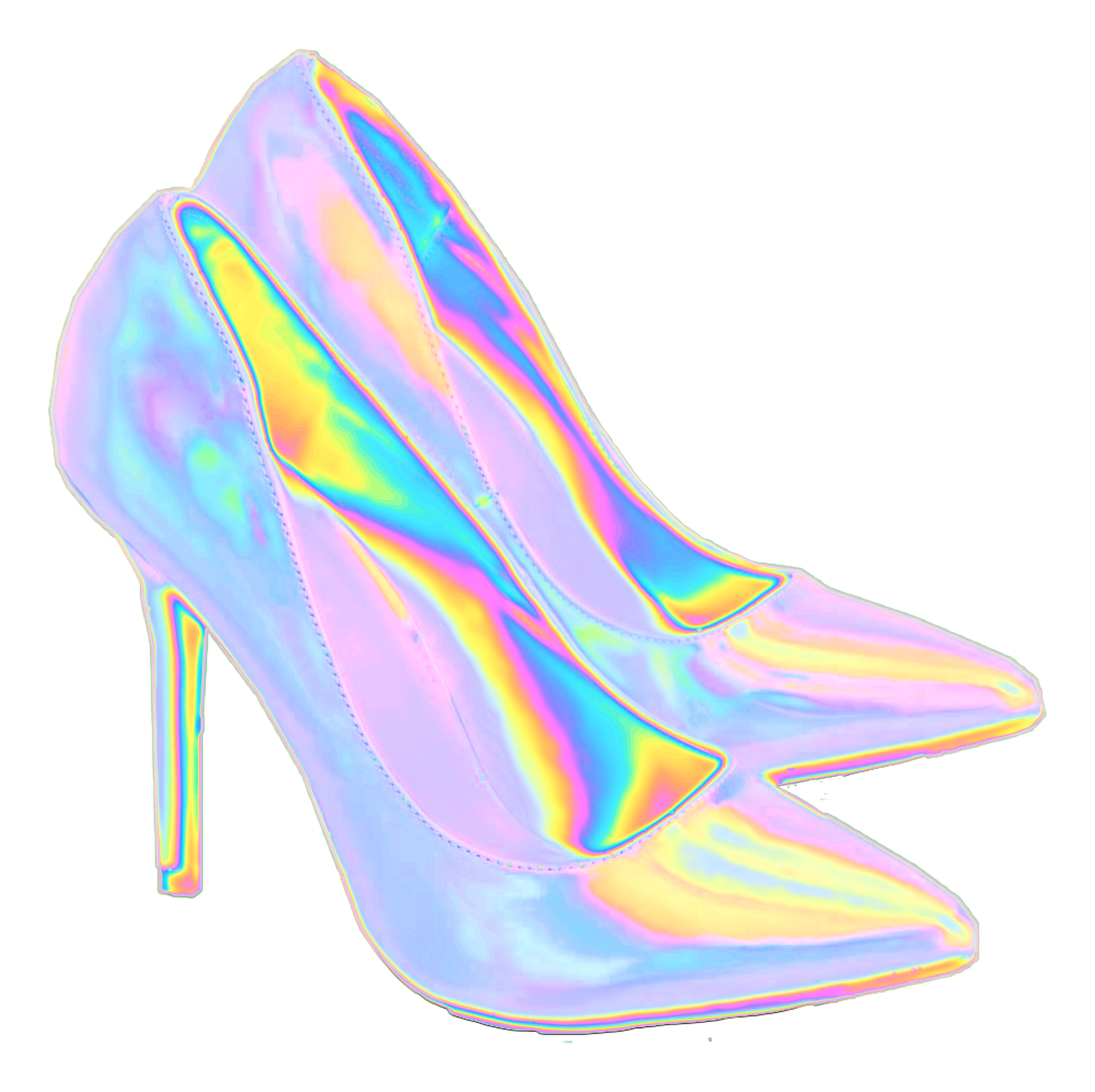 pastel rainbow heels