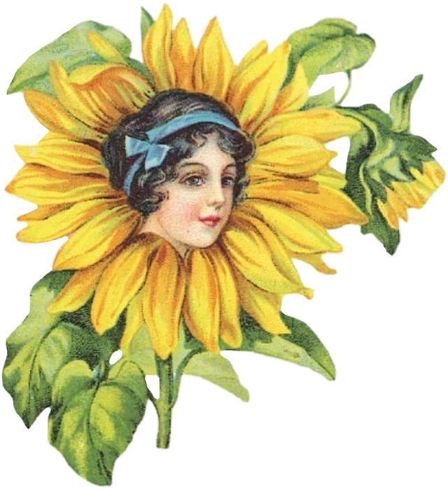 Flower Art Sunflower Painting Aesthetic Vintage Filler