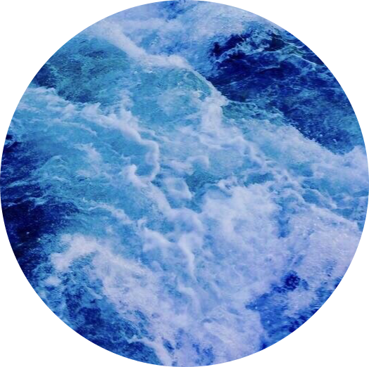 wave ocean blue aethetic circle sticker by @rosellayt
