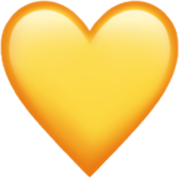 emoji corazon amarillo enamorado cute whatsapp