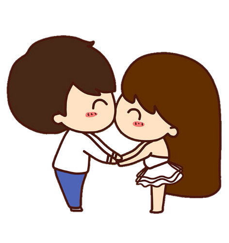 kiss kissing couple cutekiss comic cartoon...