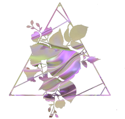 pink green triangle shapes flower freetoedit