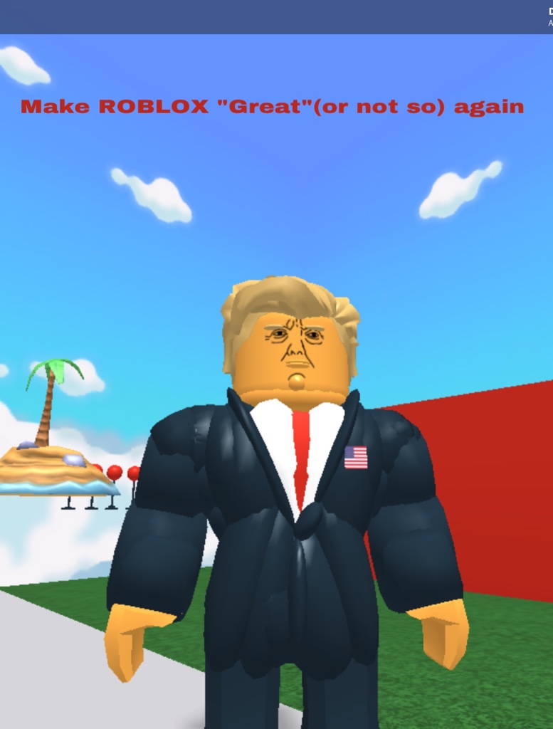 Donald Trump In Roblox Sucks Meme Lol Art - 