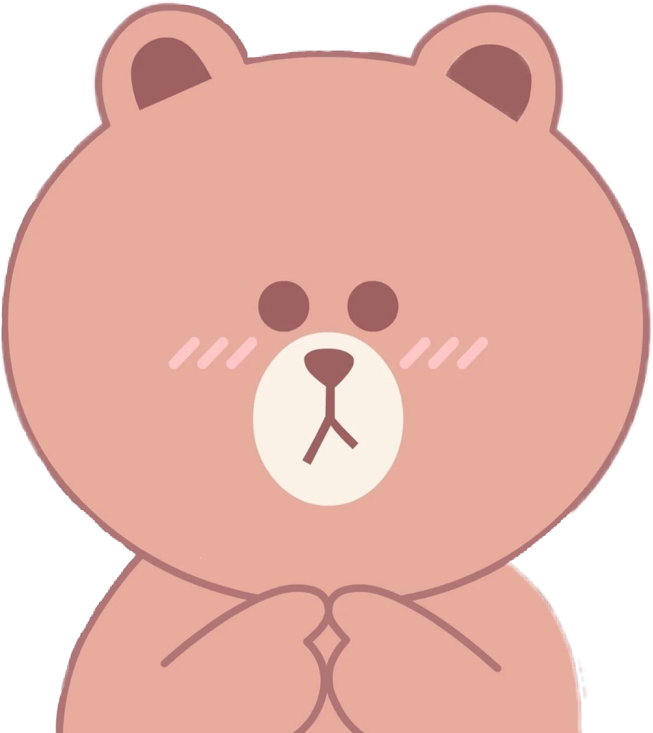 bear cute shy kawaii korea  japan twice brown hand useit 
