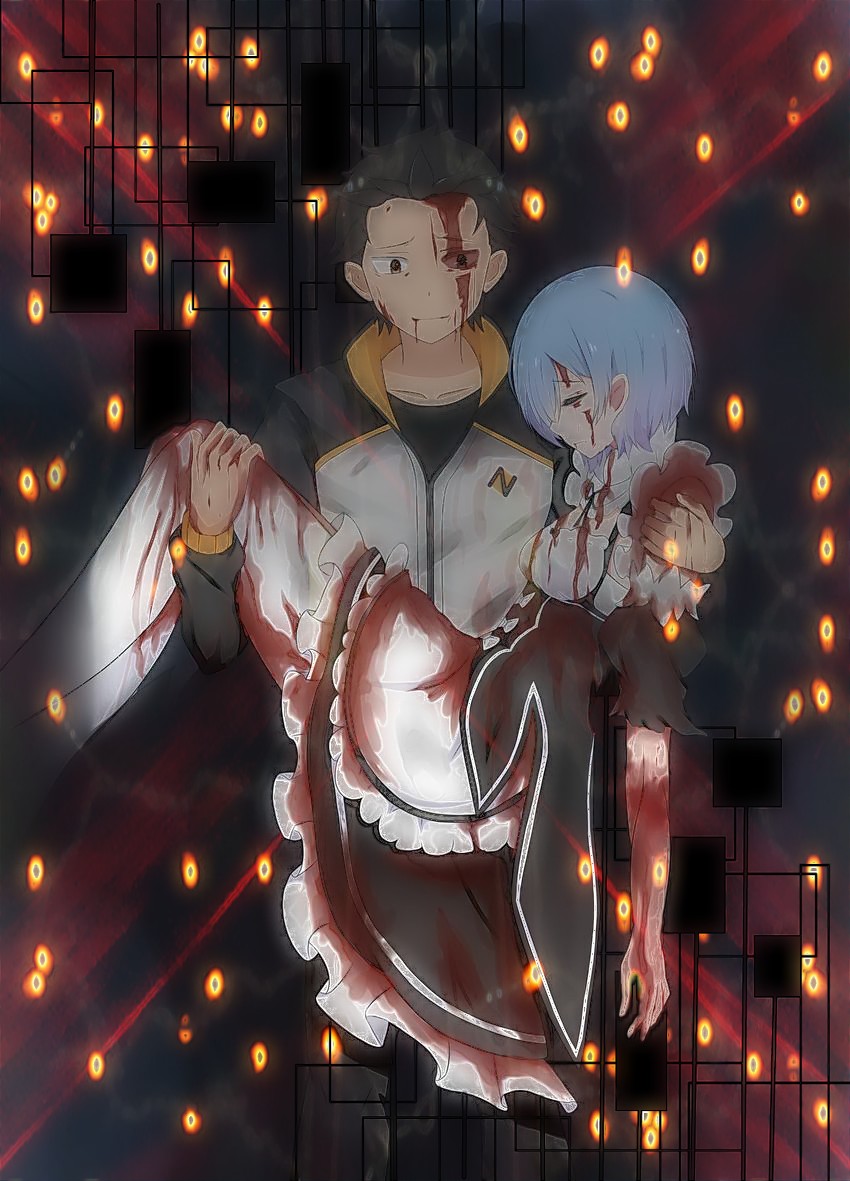 Re ゼロから始める異世界生活 ナツキスバル レム リゼロ Image By お豆腐小僧