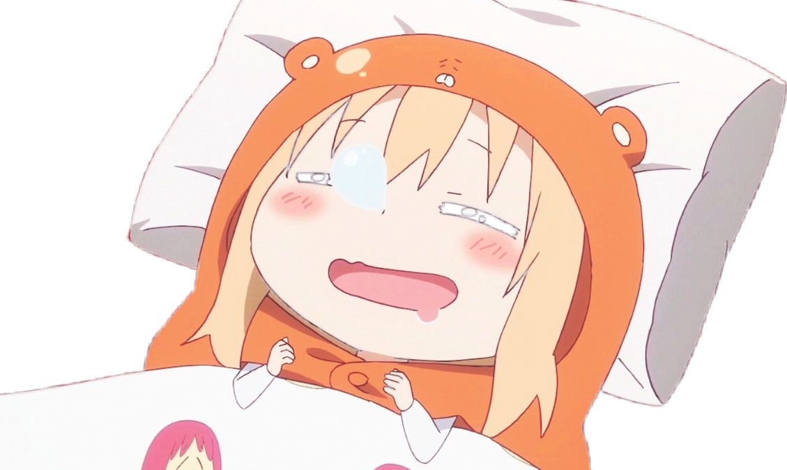 Sleeping Sleep Anime Girl Orange Sticker By Nansiyona