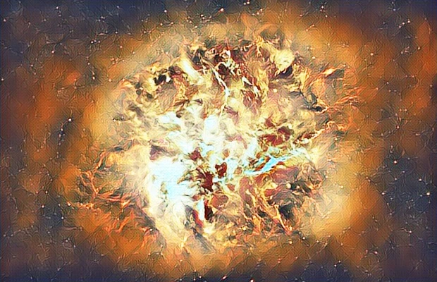destruction beautiful sun planet universe space...