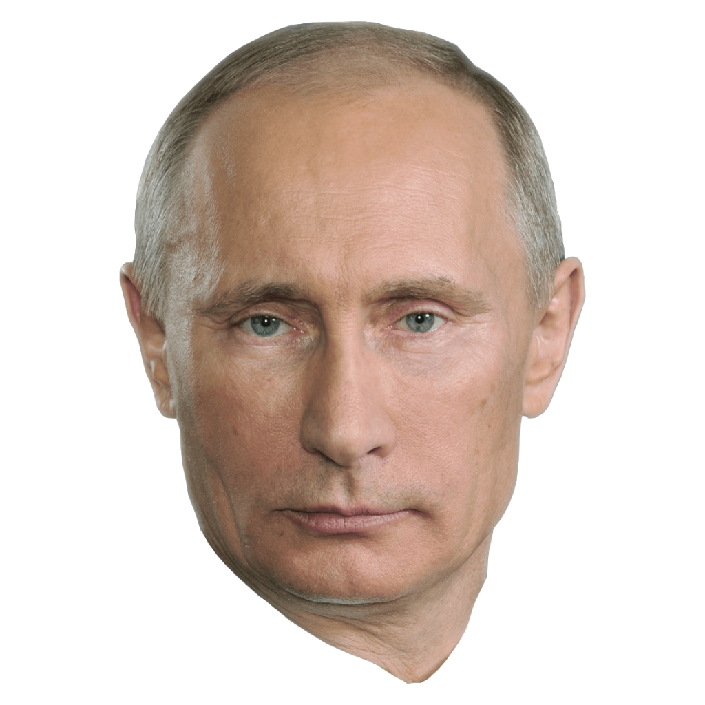 Путин на белом фоне