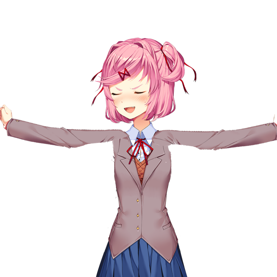 ddlcnatsuki tpose ddlc natsuki sticker by animelover123456 ddlcnatsuki tpose ddlc natsuki sticker by animelover123456