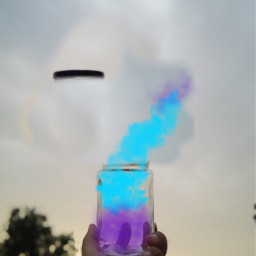 freetoedit purple blue smoke hand