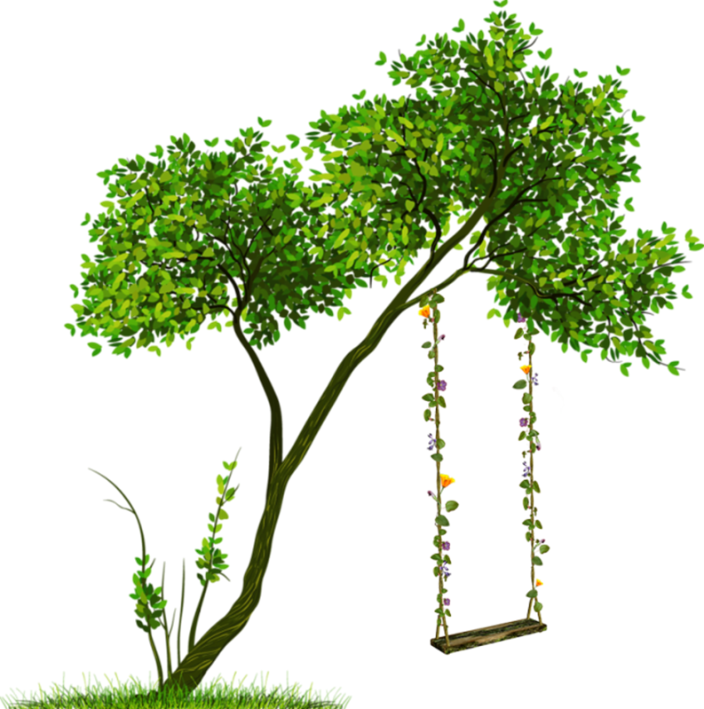 tree grass swing rope - Sticker by I'am Leeanne