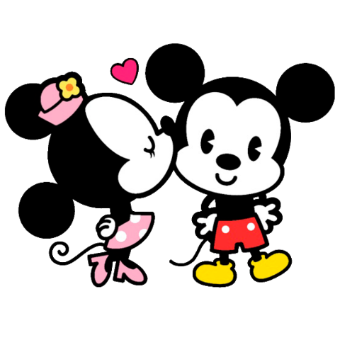 minnieandmickey love kiss kisses kissing kissesforyou...