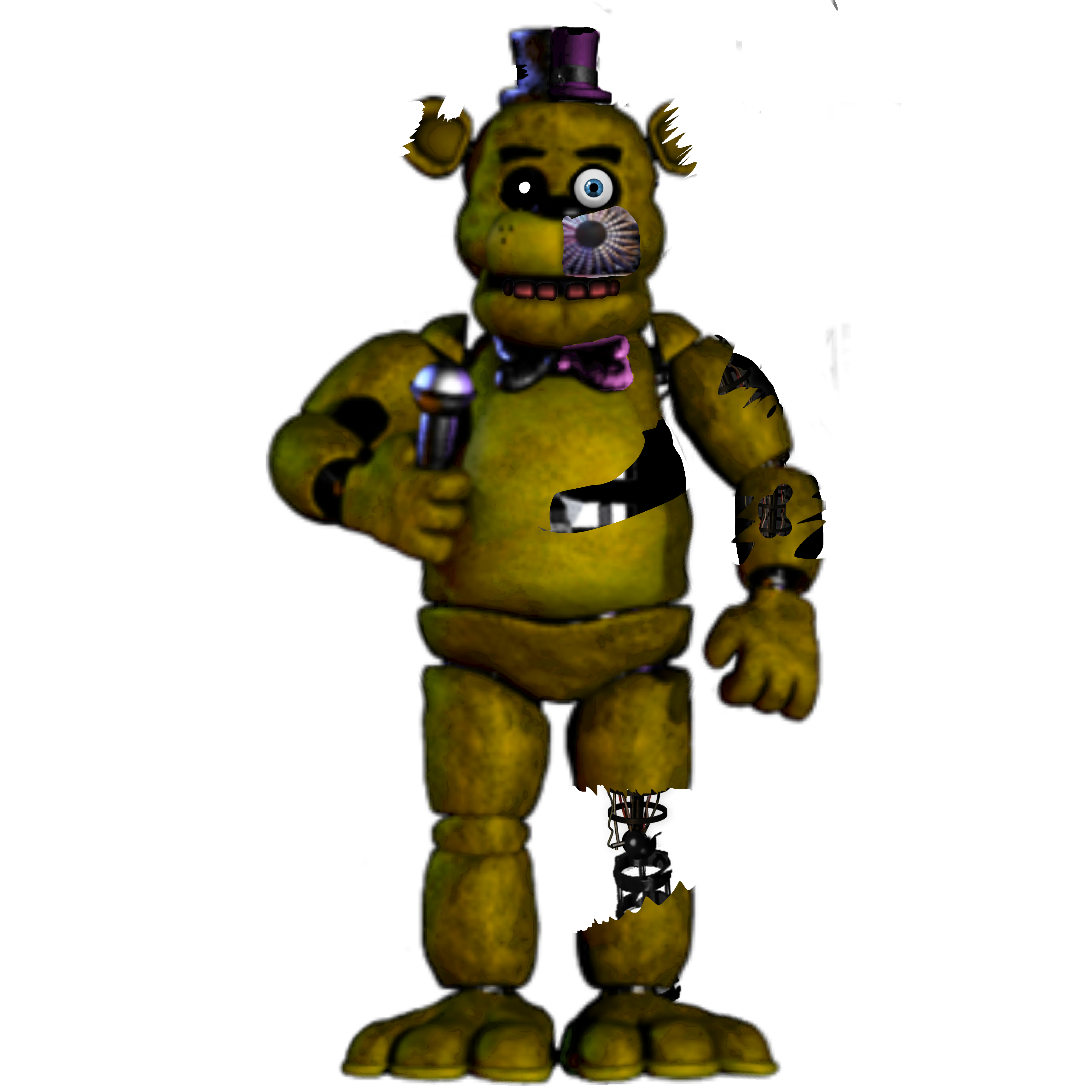 This visual is about fnaf freetoedit #fnaf Stylized withered golden freddy.
