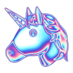 holographic unicorn blue transparentstickers transparentbackground freetoedit