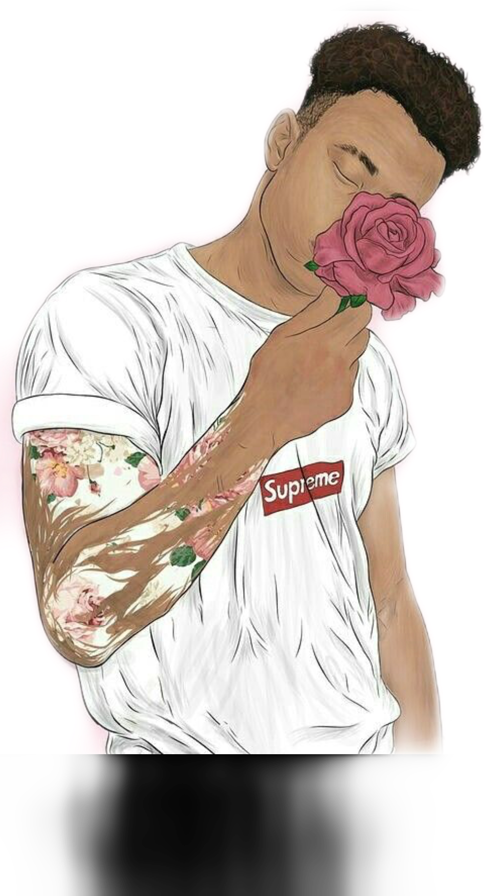 supreme flower sticker