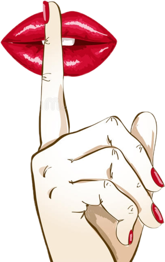 freetoedit shh secret lips sticker by @ms_lune1433.