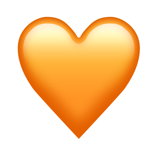 heart orange emoji emojistickers sticker by @shining_ari