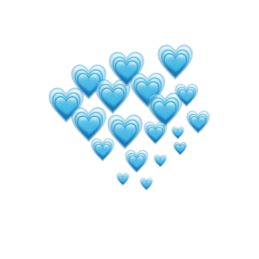 pastel blue hearts emoji sticker by @satanicbarbie