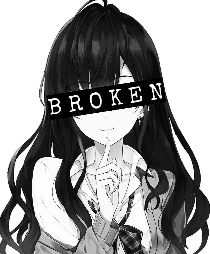  broken  anime  girl  freetoedit Sticker by Kris