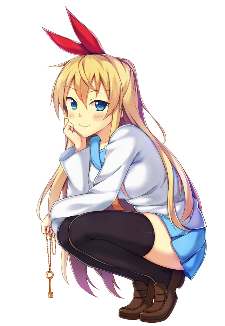 Anime Manga Girl Cute Kawaii Blonde Sit Sitting Schoolg