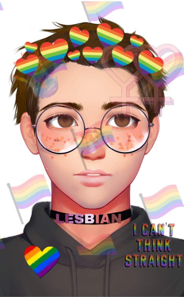 Oc Lesbian Girl Pride Freetoedit Sticker By Sophiesayed10