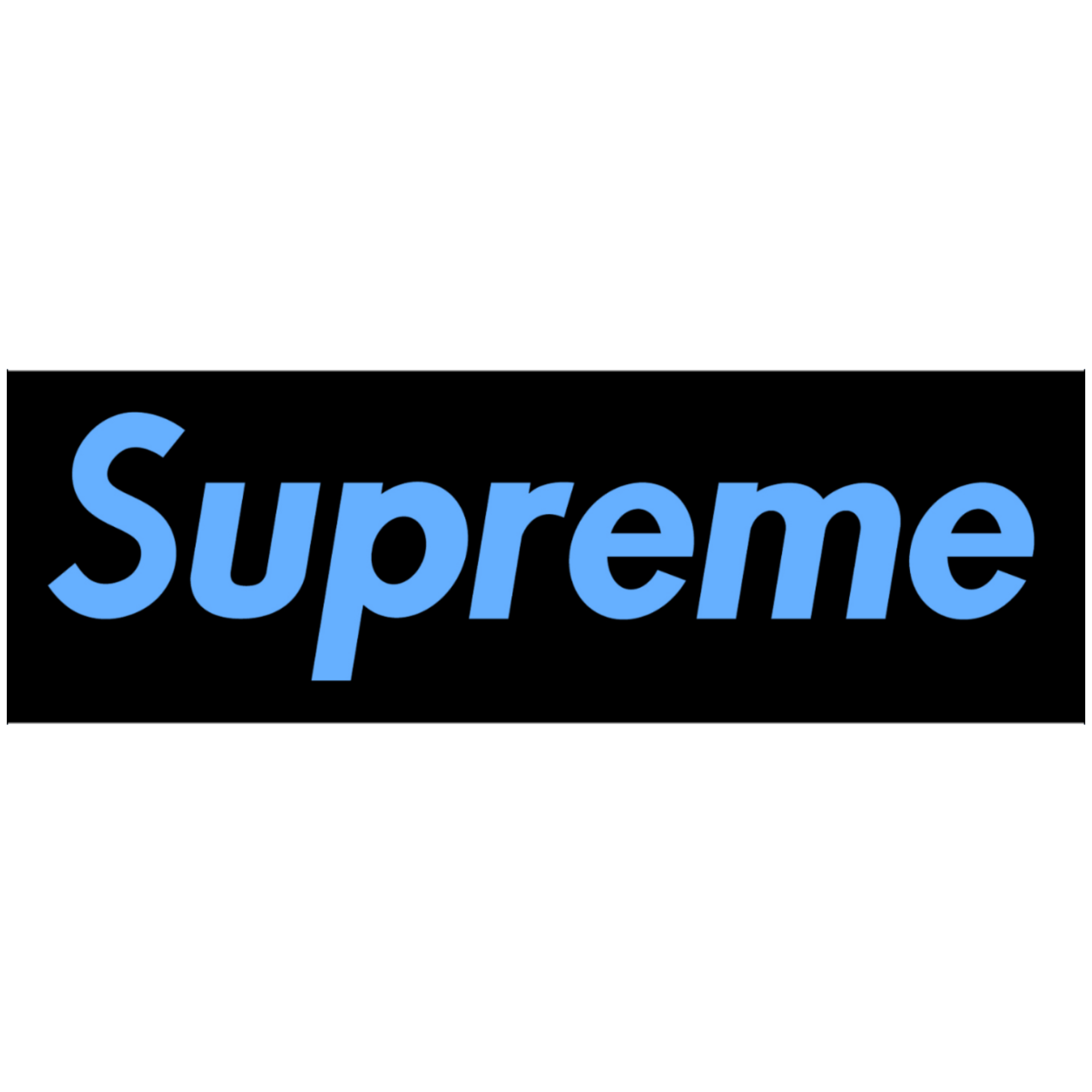 blue supreme sticker