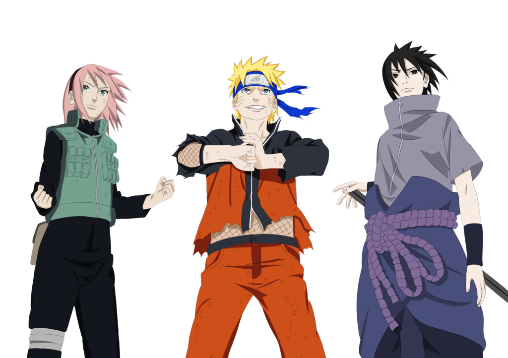 Другой наруто. Naruto Team 7. Команда 7 Наруто в полный рост. Наруто Саске и Сакура в полный рост и Какаси. Наруто команда номер семь в полный рост.