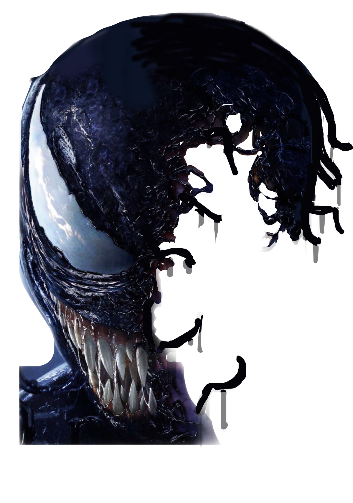 venom symbiote mask freetoedit - Sticker by Rico