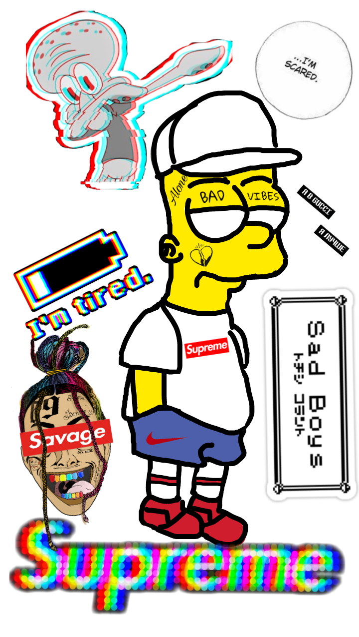 supreme savage sticker