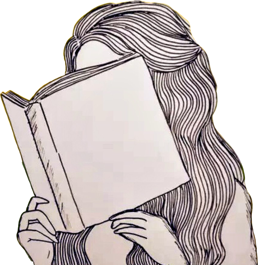 Bookworm Book Girl Drawing Sticker By Zofia Rose