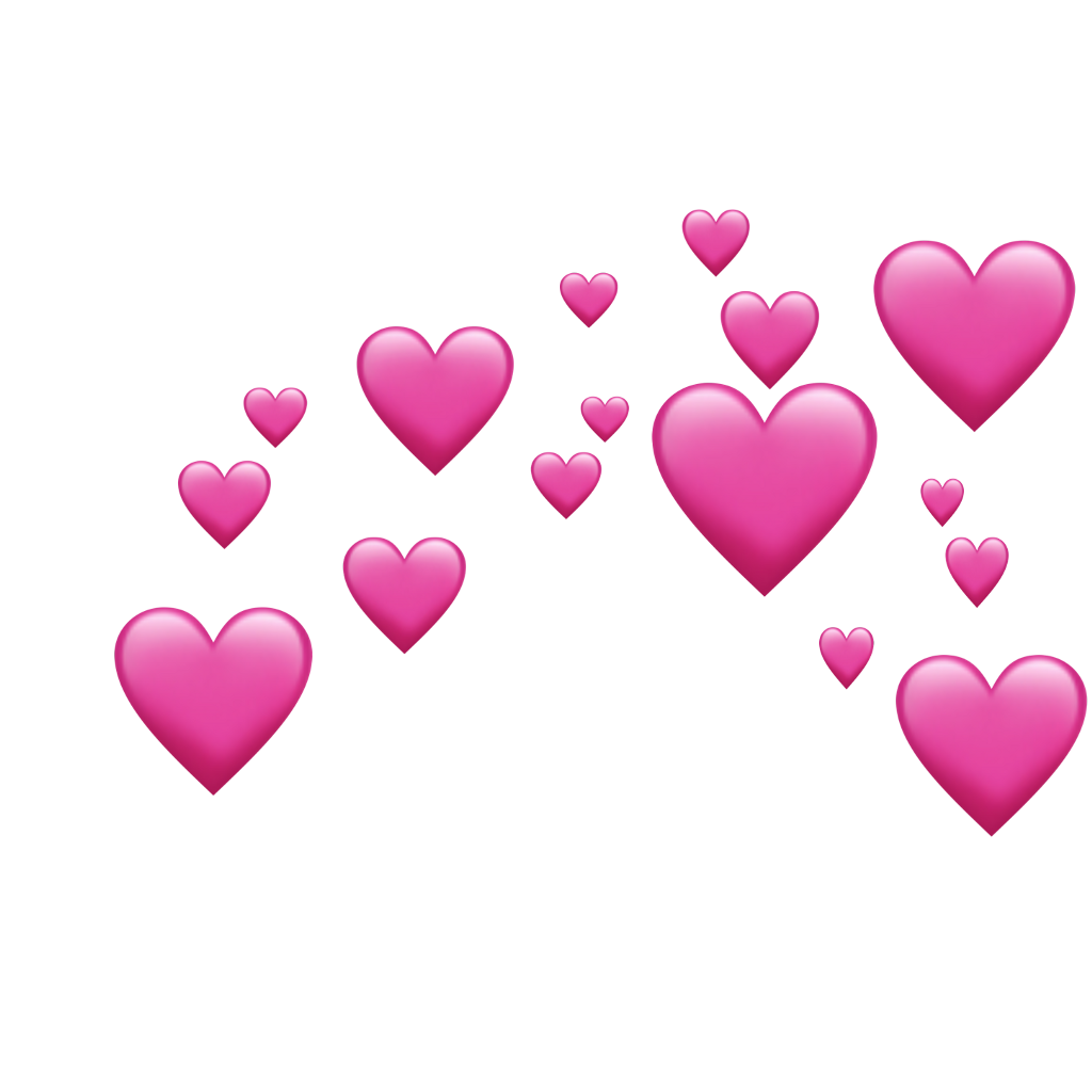hot pink hearts crown freetoedit sticker by @satanicbarbie