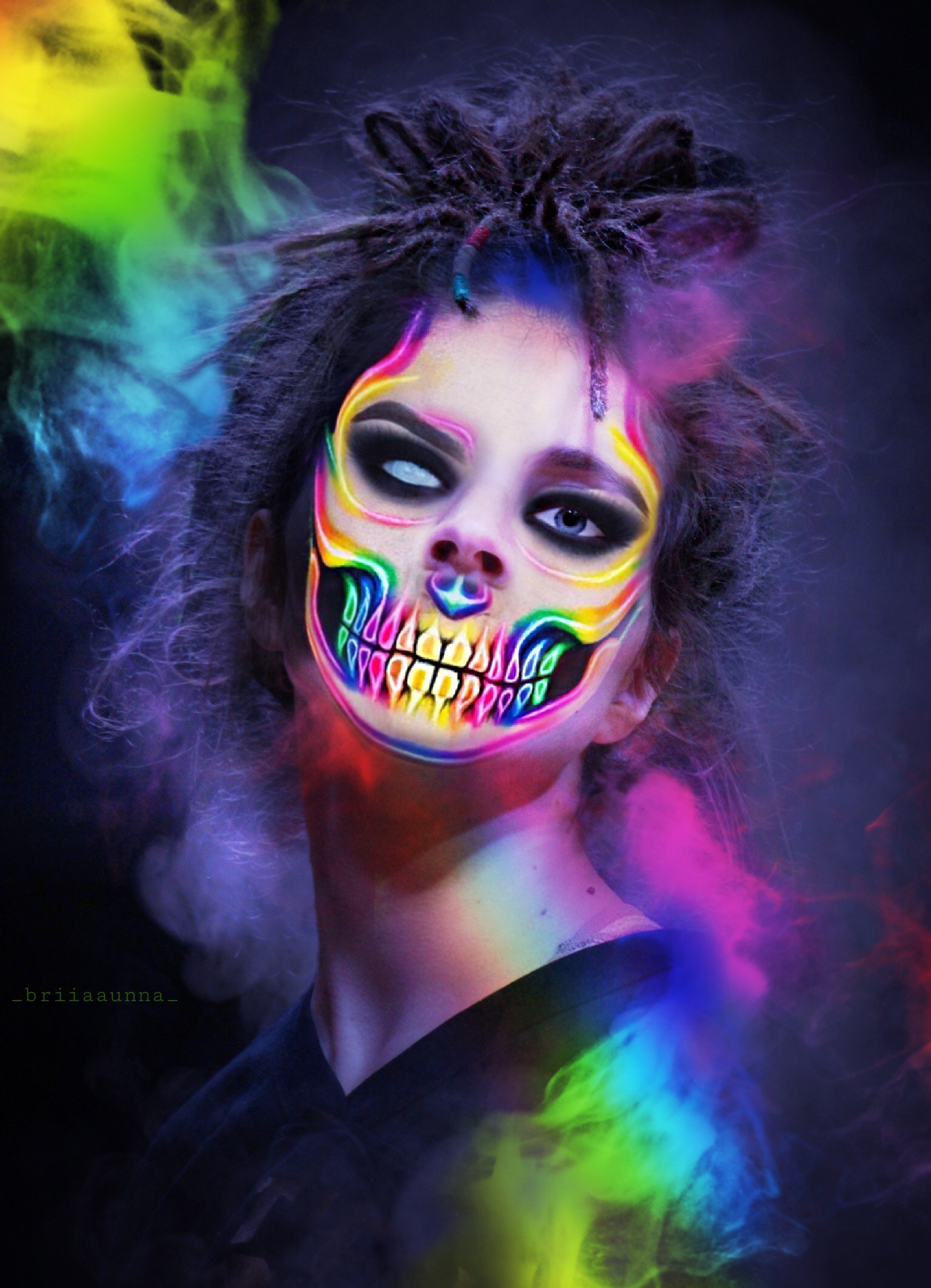 This visual is about madewithpicsart editedbyme freetoedit Rainbow Skull Ed...