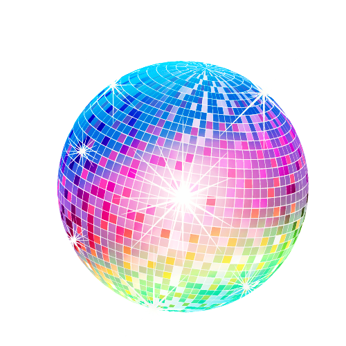 DISCO BALL COLORFUL SPARKLING COLORS LIGHTS FUN PARTY...