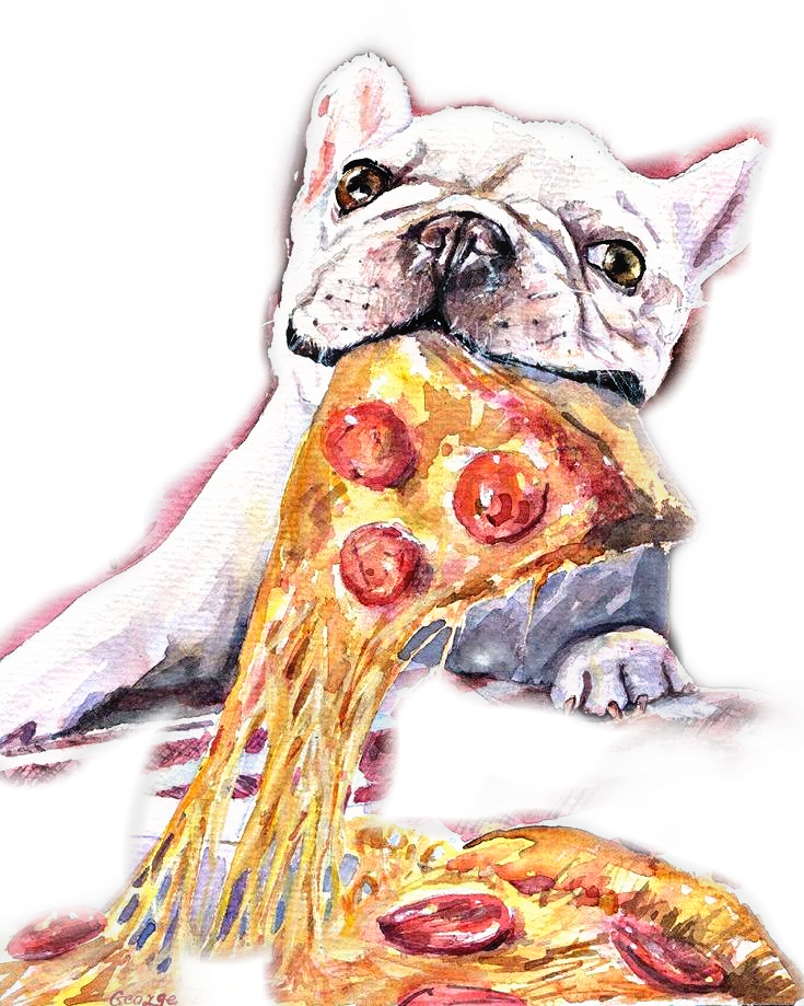 pizza dog freetoedit scasliceof sticker by stylzeunique