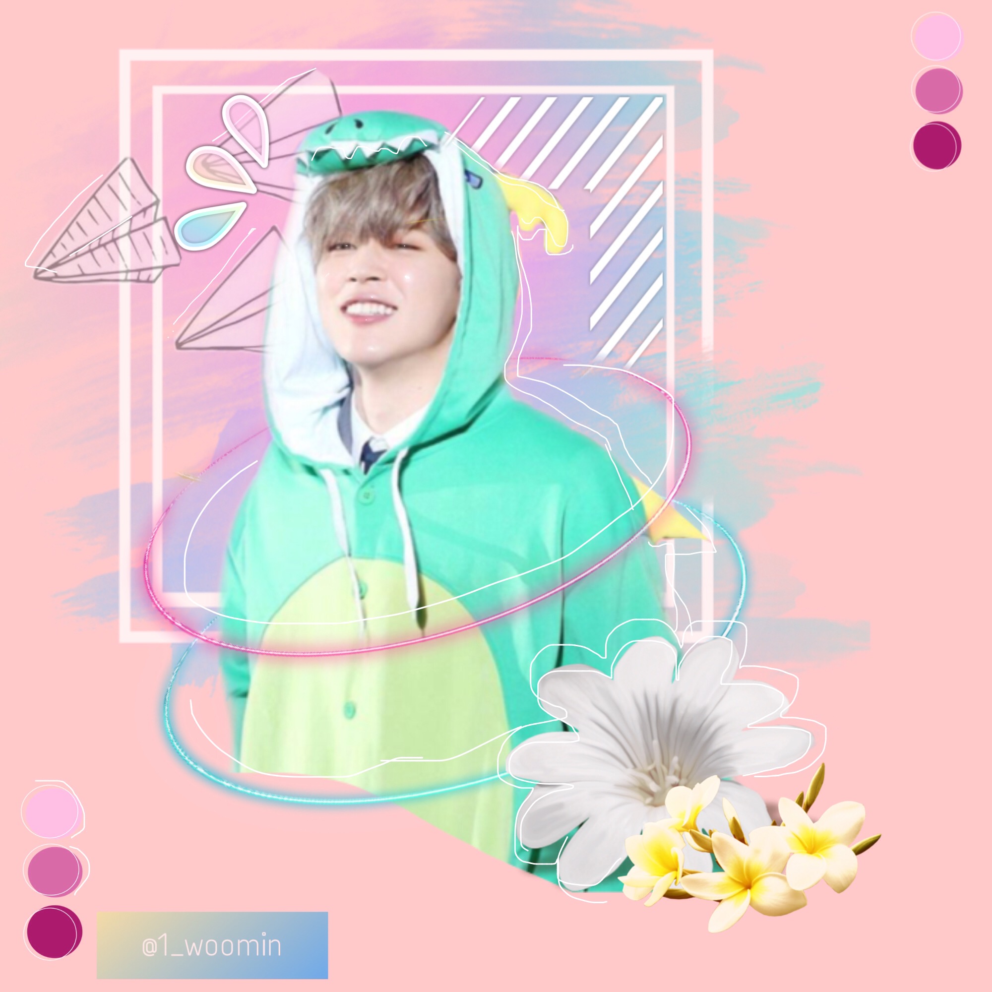 #freetoedit #bts #jimin #parkjimin #flower #cute #pastelcolors #pastel ...