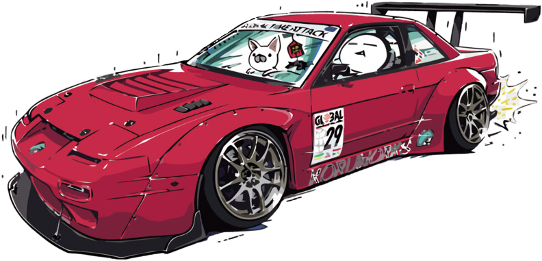 Нарисовать nissan 180sx