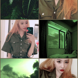 green kpop sunmi collage tumblr