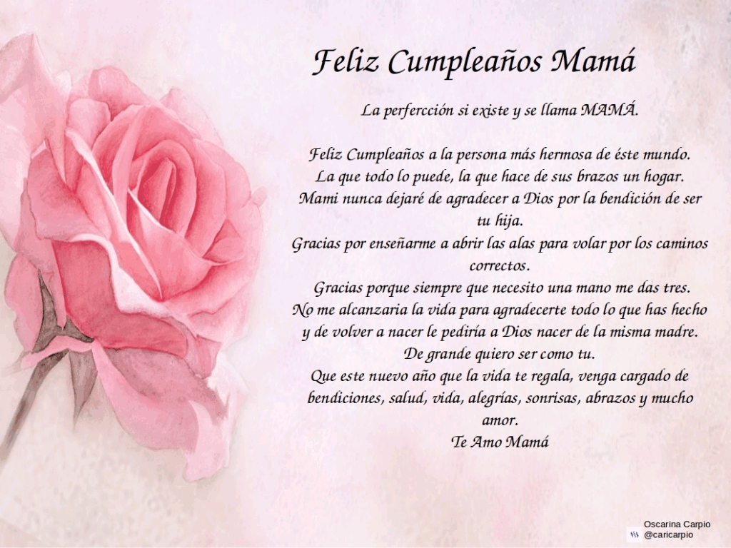 Feliz Cumpleaños Mami By Karla Perez
