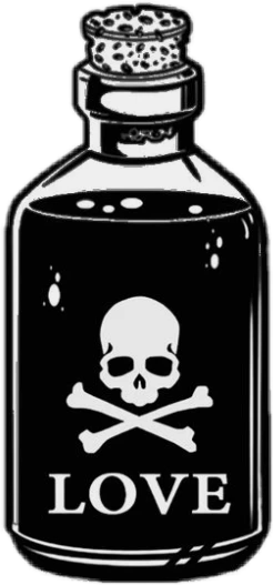 Poison Love Black Dangerous Sticker By Mariaandraa Poison Love Black Dangerous Sticker By Mariaandraa