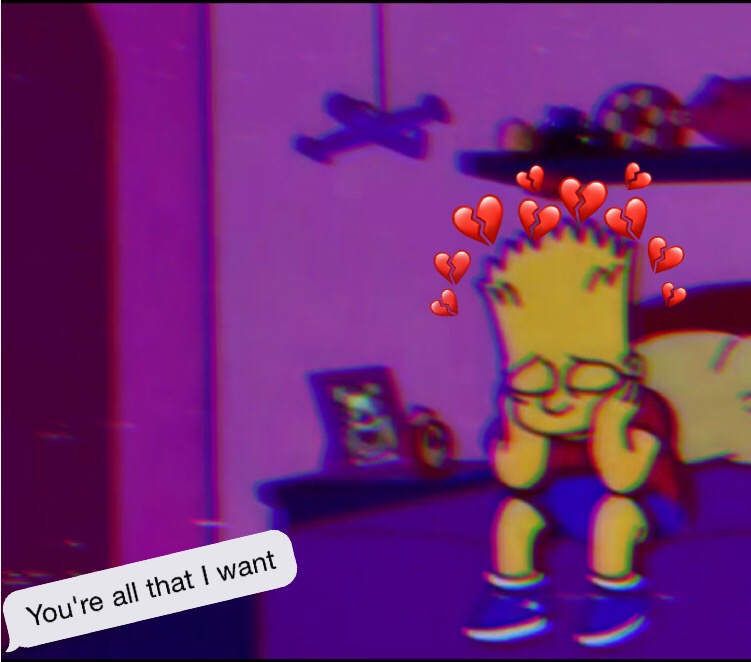 1080X1080 Sad Heart Bart : Depressed Bart Simpson Wallpapers ...